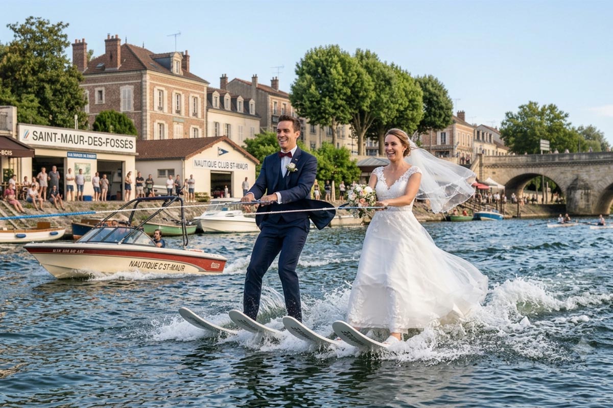 Avant un mariage un enterrement vie de garçon EVG ou de fille EVG en ski nautique